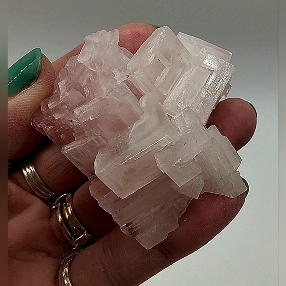 Ultracool Geometric Pink Halite Specimen - Picture 5 of 17